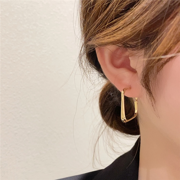 Fashion Gold Alloy Geometric Diamond Stud Earrings,Stud Earrings
