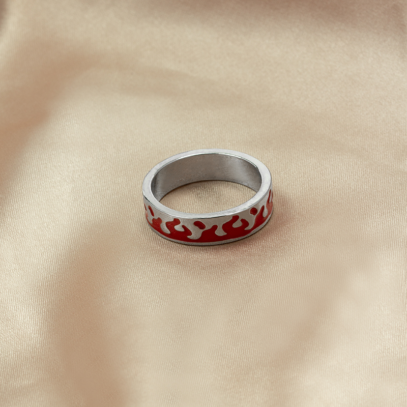 Fashion Red Alloy Geometric Flame Ring,Fashion Rings