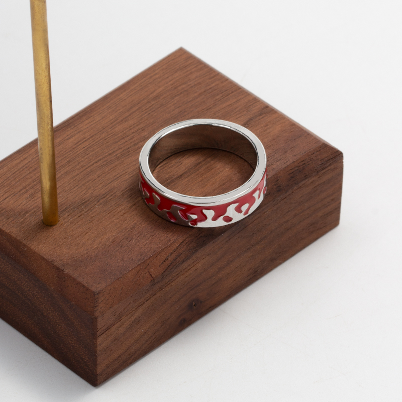 Fashion Red Alloy Geometric Flame Ring,Fashion Rings