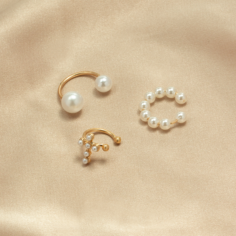 Fashion Gold Alloy Pearl Earring Set,Jewelry Sets