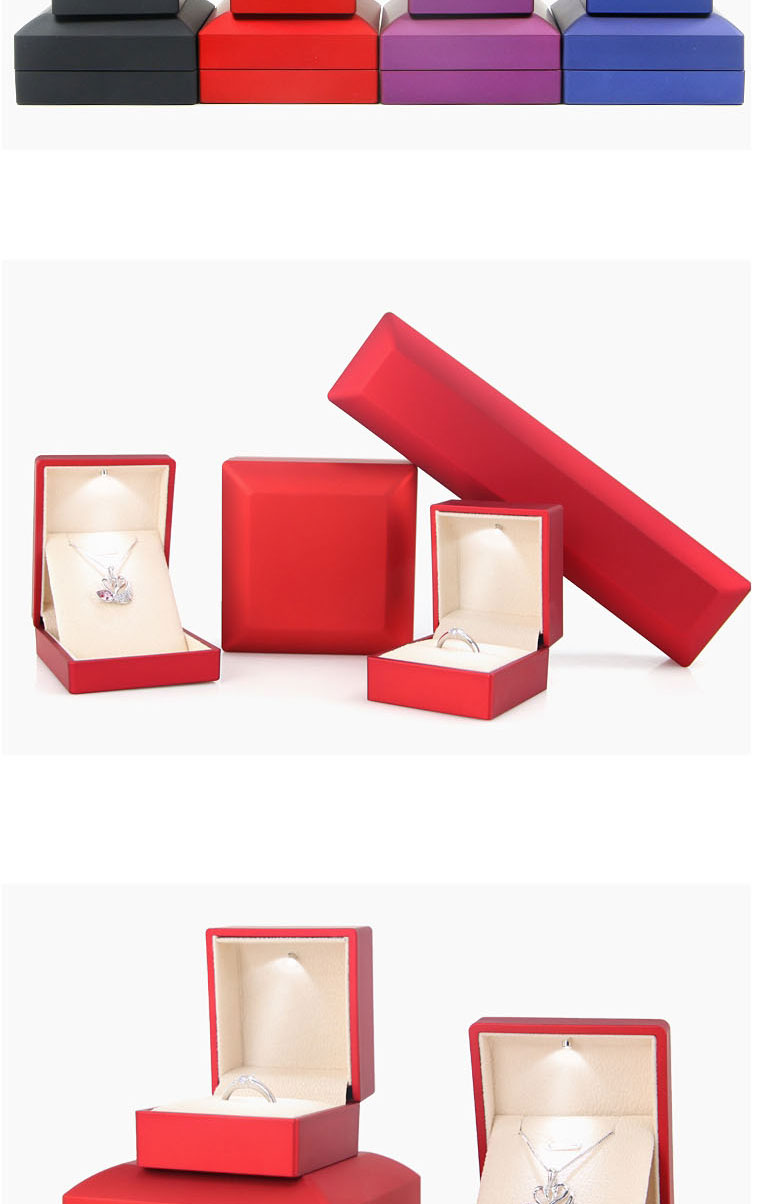 Fashion Blue Led Light Box Bracelet Box Plastic Geometric Led Jewelry Box (with Electronics),Jewelry Packaging & Displays