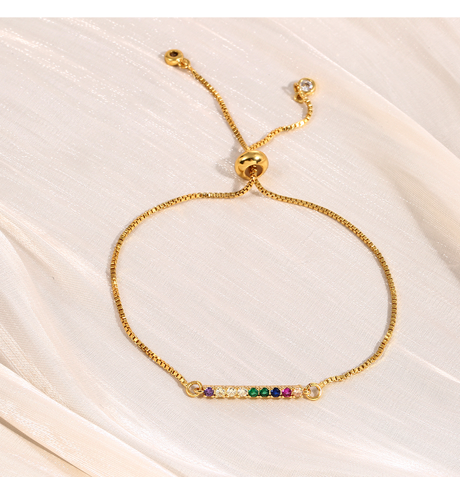 Fashion Color Brass Inlaid Zirconium Bar Bracelet,Earrings