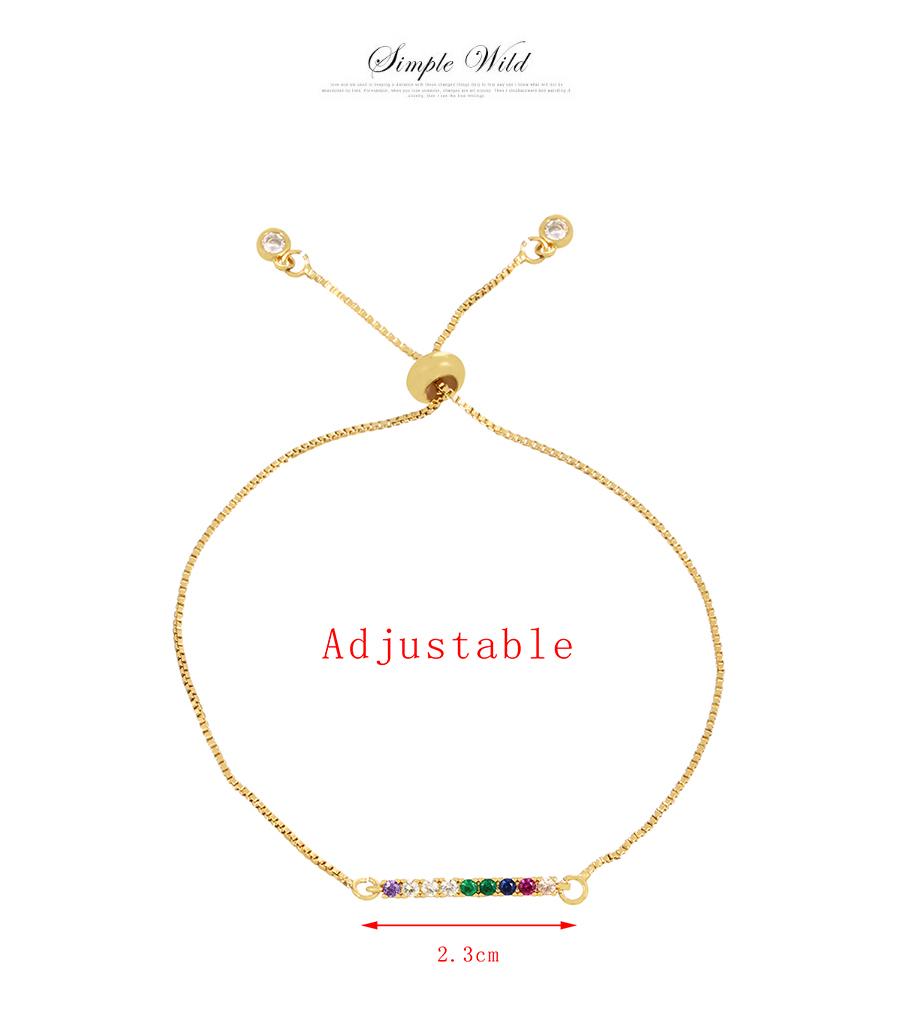Fashion Color Brass Inlaid Zirconium Bar Bracelet,Earrings