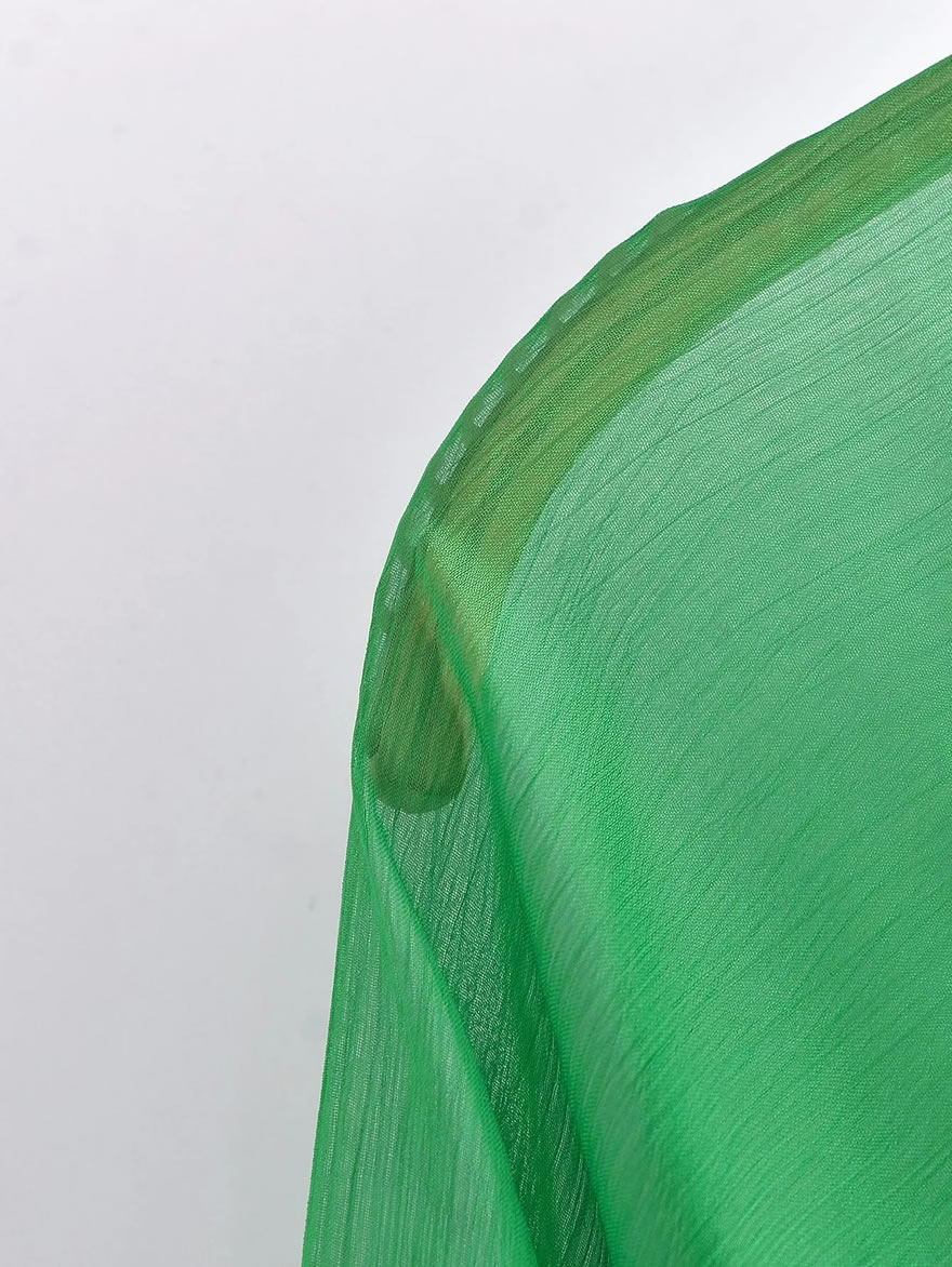Fashion Green Chiffon Lace V-neck Tiered Dress,Long Dress