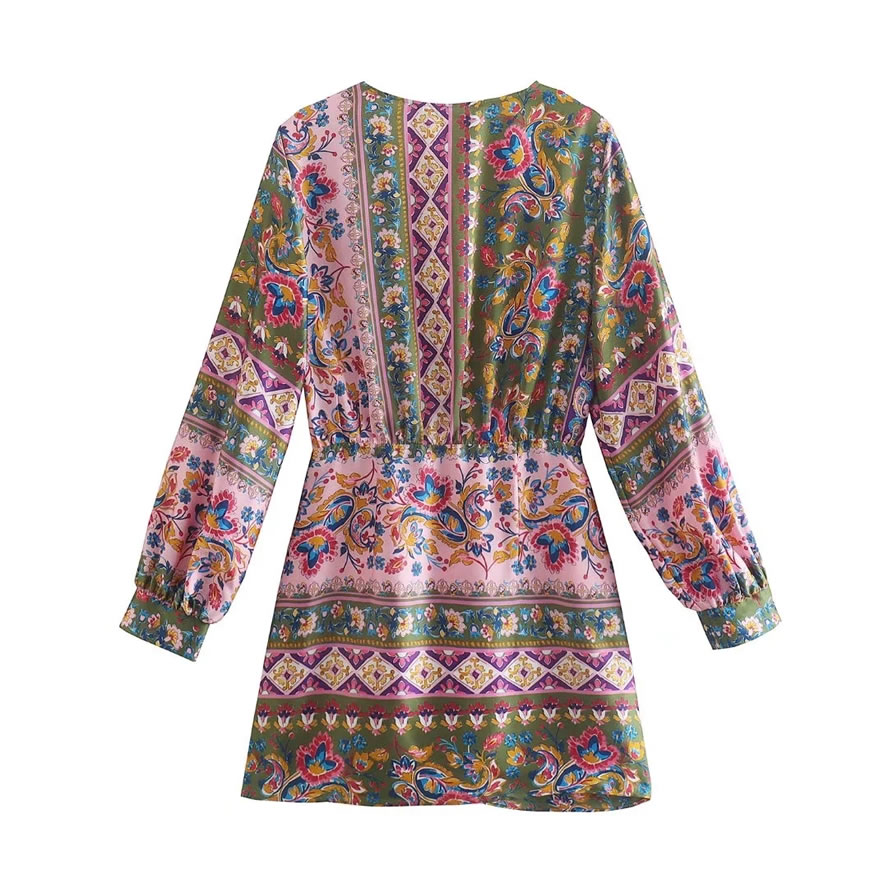 Fashion Suit Silk Satin Print Dress,Mini & Short Dresses