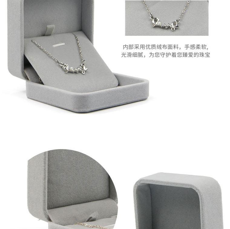 Fashion Burgundy Flannel Bracelet Box Flannel Geometric Jewelry Box,Jewelry Packaging & Displays