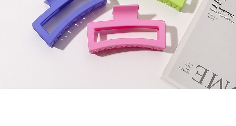 Fashion Fluorescent Green Frosted Square Gripper,Hair Claws