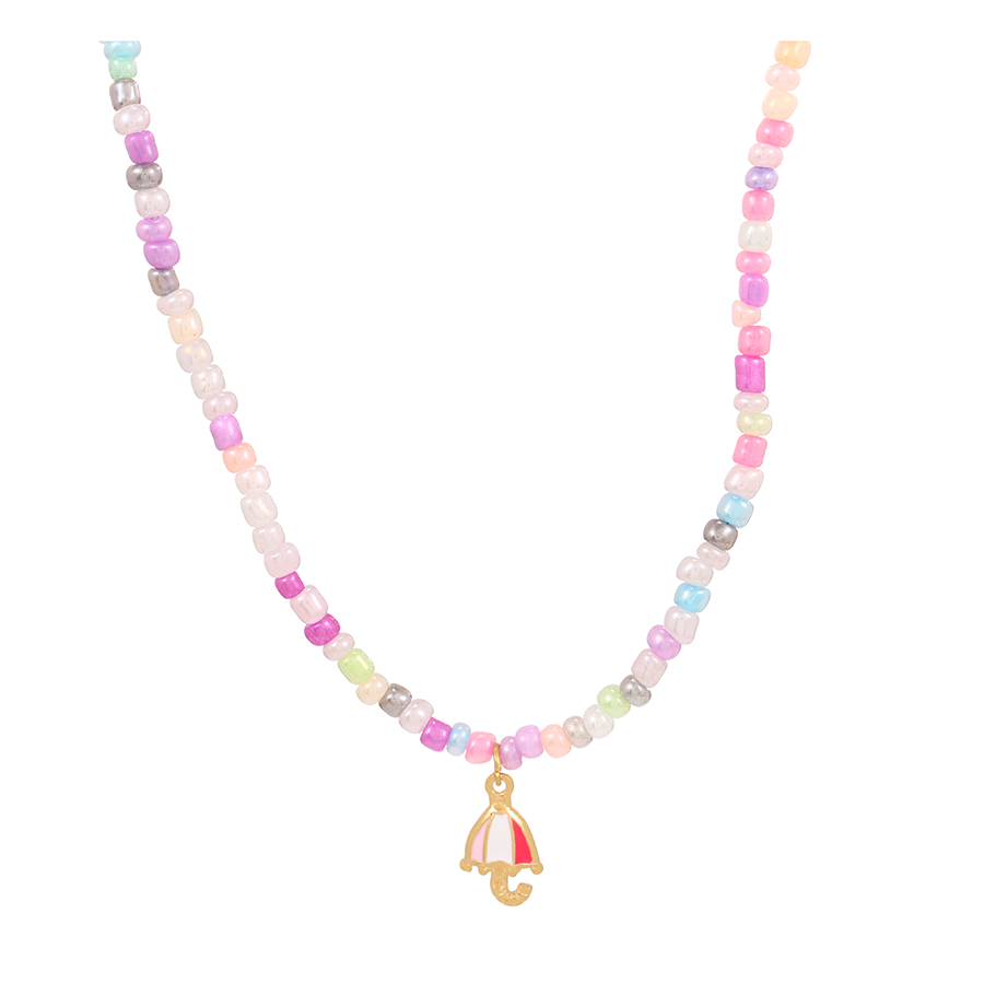 Fashion Color Pearl Multilayer Beaded Umbrella Necklace,Multi Strand Necklaces