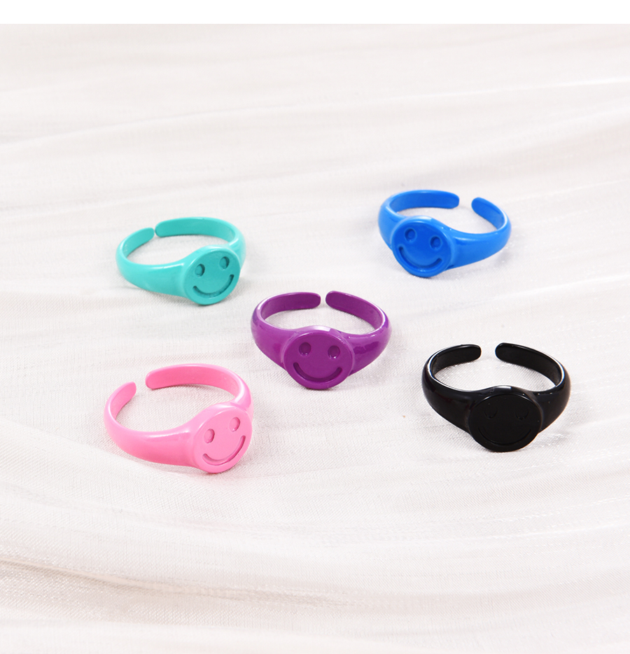 Fashion Pink Alloy Smiley Ring,Fashion Rings