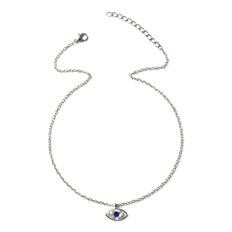 Fashion Main Color Alloy Diamond Eye Necklace,Pendants