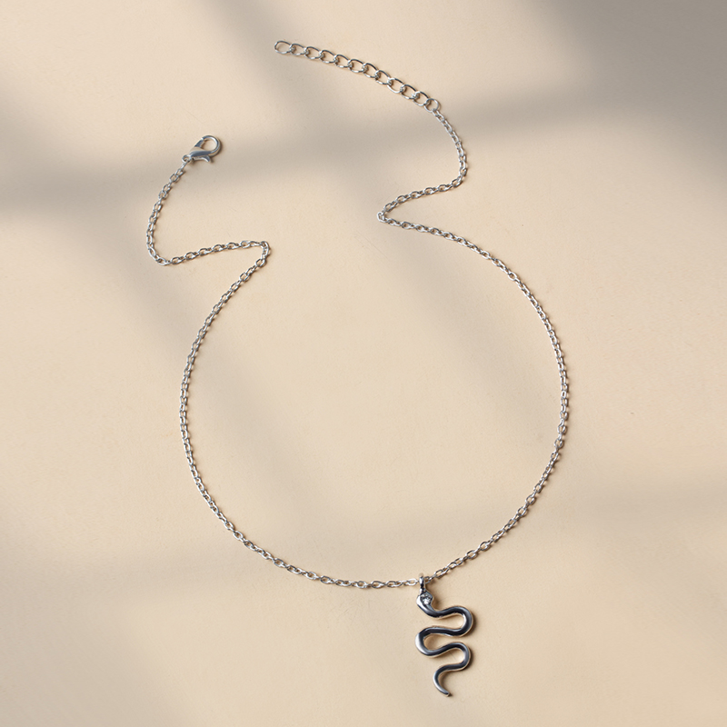 Fashion Silver Alloy Snake Necklace,Pendants