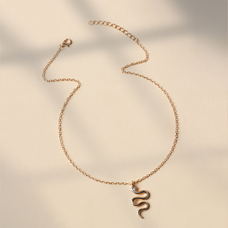 Fashion Silver Alloy Snake Necklace,Pendants