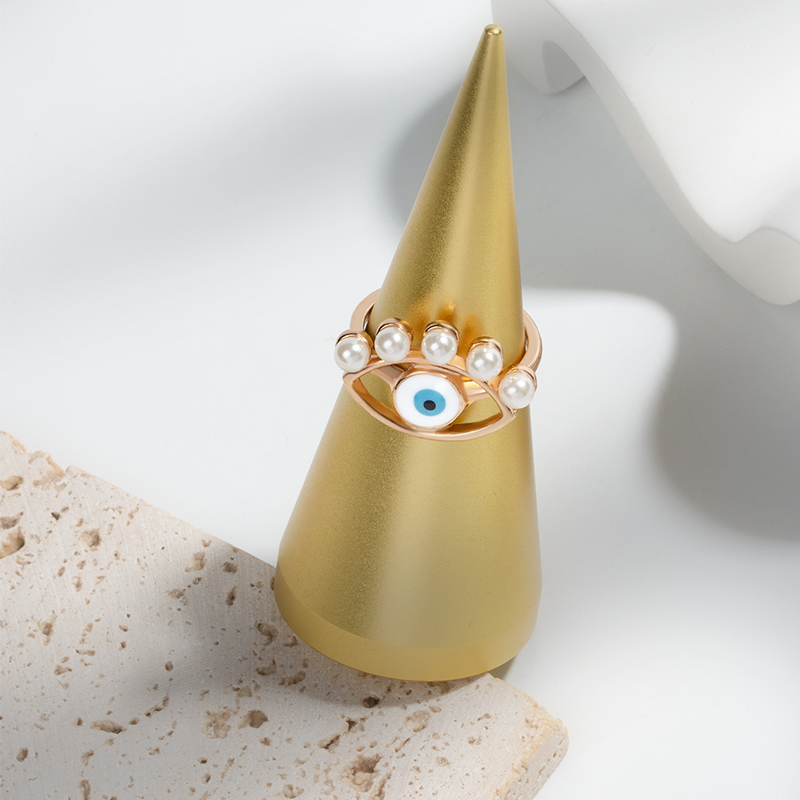 Fashion Gold Metal Pearl Eye Ring,Fashion Rings