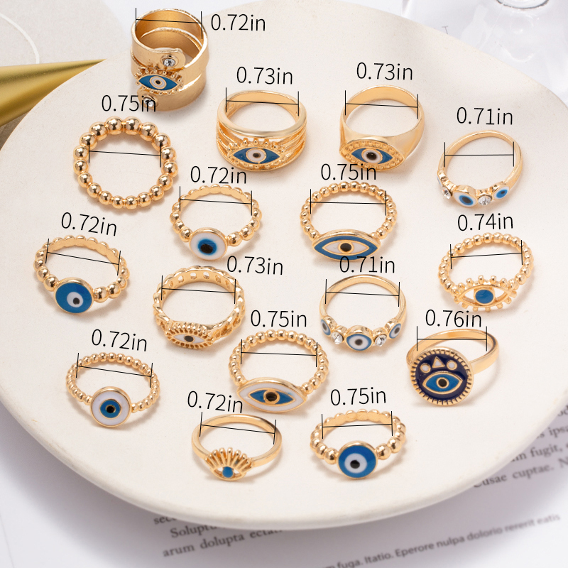 Fashion J4206i Metal Geometric Eye Ring,Fashion Rings