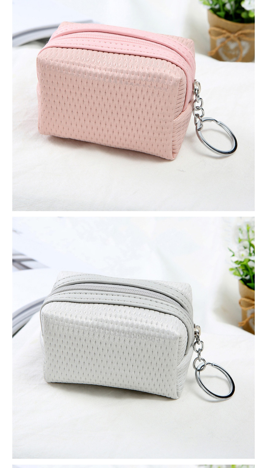 Fashion Pink Backpack Shape Pu Mini Card Holder Coin Purse,Wallet