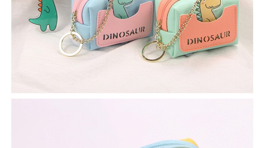 Fashion Uniform Color Mixing Color Block Dinosaur Coin Purse,Wallet