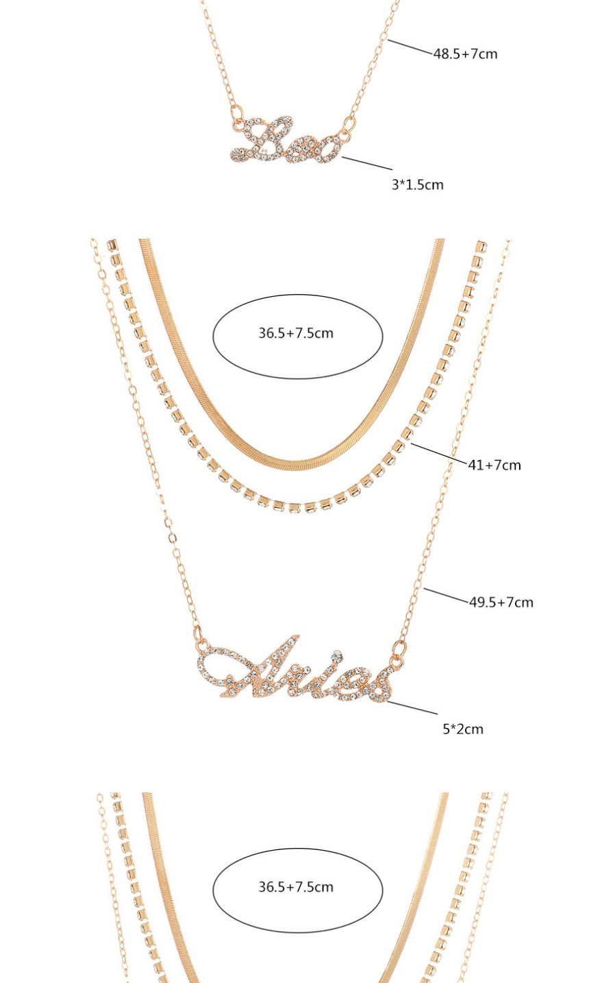 Fashion Virgo Twelve Constellation Letters Multilayer Necklace With Diamonds,Pendants