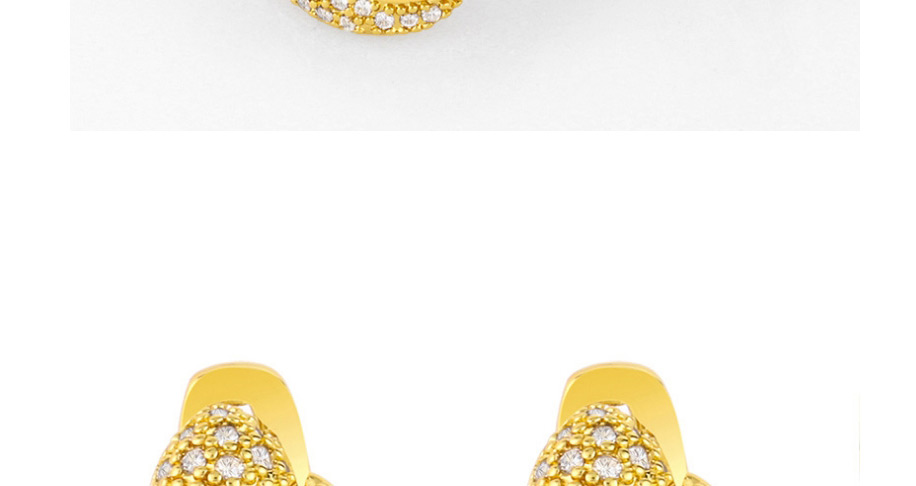 Fashion Golden A Snake-shaped Copper Inlaid Zircon Without Pierced Ear Bone Clip,Earrings
