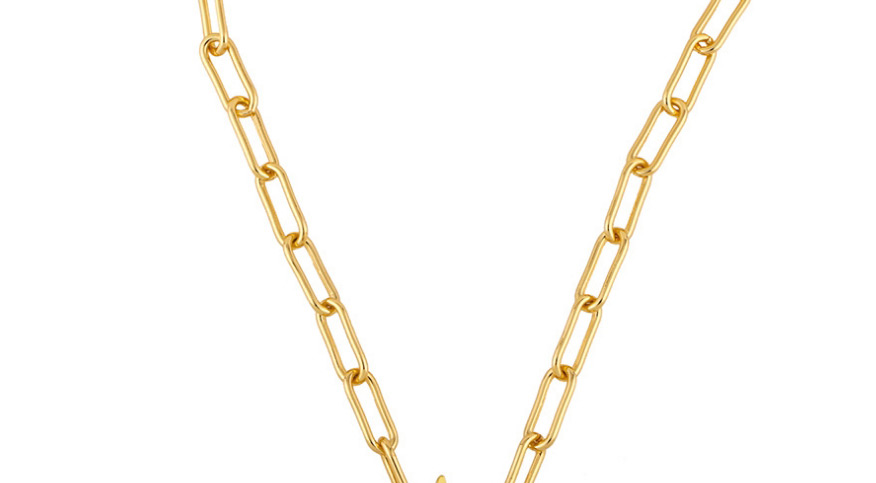Fashion Golden Thick Chain Diamond Keychain Necklace,Necklaces