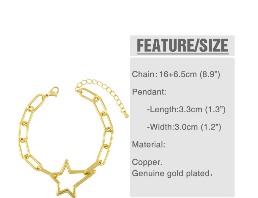 Fashion Cross Thick Chain Love Geometric Copper Gilded Bracelet,Bracelets
