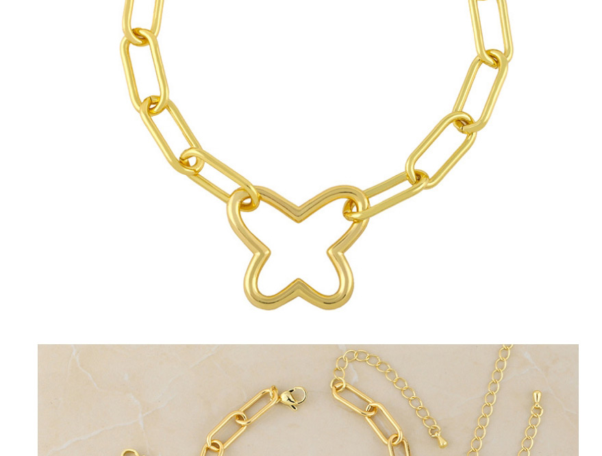 Fashion Palm Butterfly Diamond Lightning Copper Gold Plated Geometric Bracelet,Bracelets