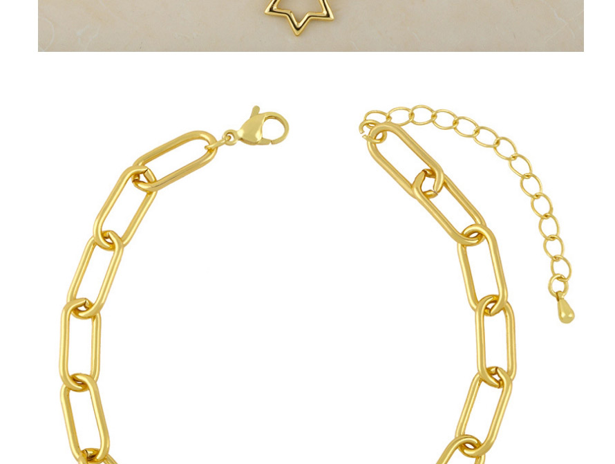 Fashion Hexagonal Diamond Letter Pentagram Cross Bracelet,Bracelets