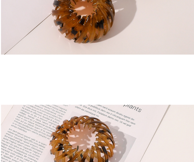 Fashion Grey Coffee Flower Bud Ball Head Birds Nest Tray Hair Device,Hair Ring