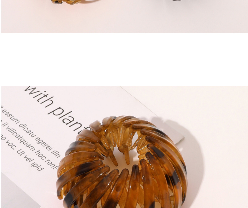 Fashion Amber Flower Bud Ball Head Birds Nest Tray Hair Device,Hair Ring