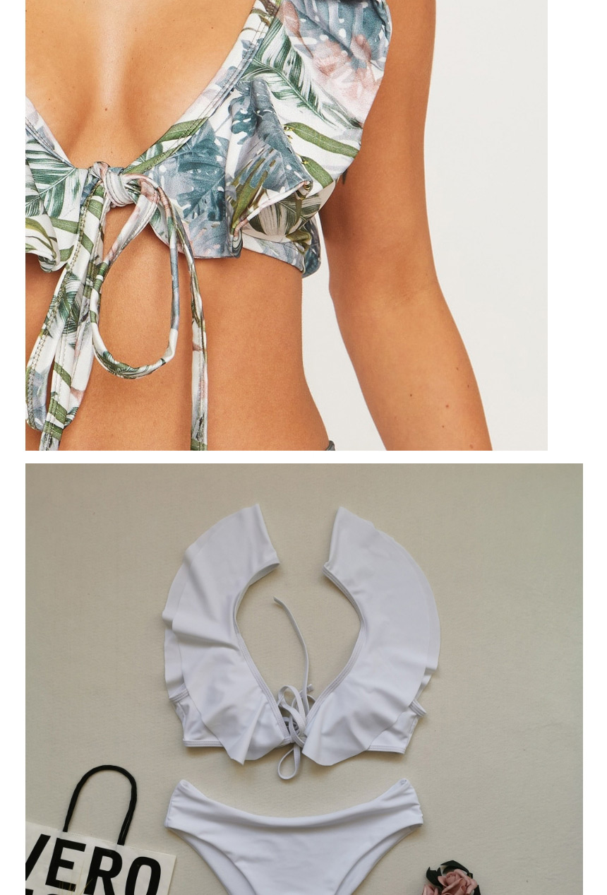 Fashion Gray Blue Flash Print Tether Split Swimsuit,Bikini Sets