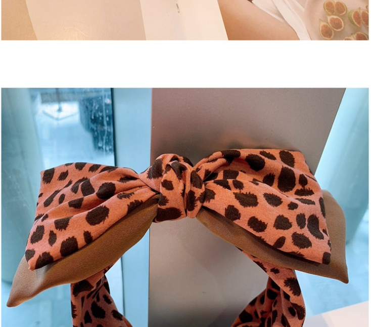 Fashion Cross Black Leopard Dot Print Double Big Bow Headband,Head Band
