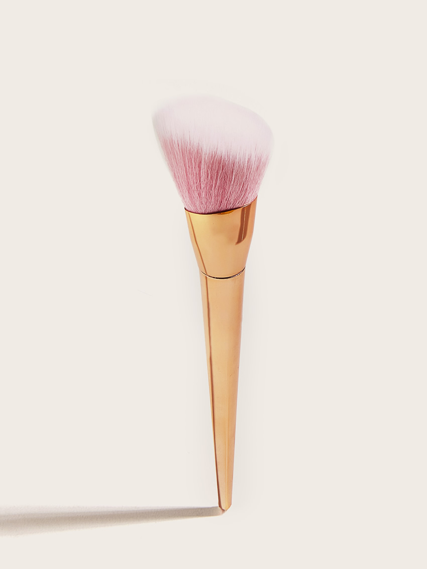 Fashion Rose Gold Color Single Diamond Plastic Handle Aluminum Tube Nylon Hair Makeup Brush,Beauty tools