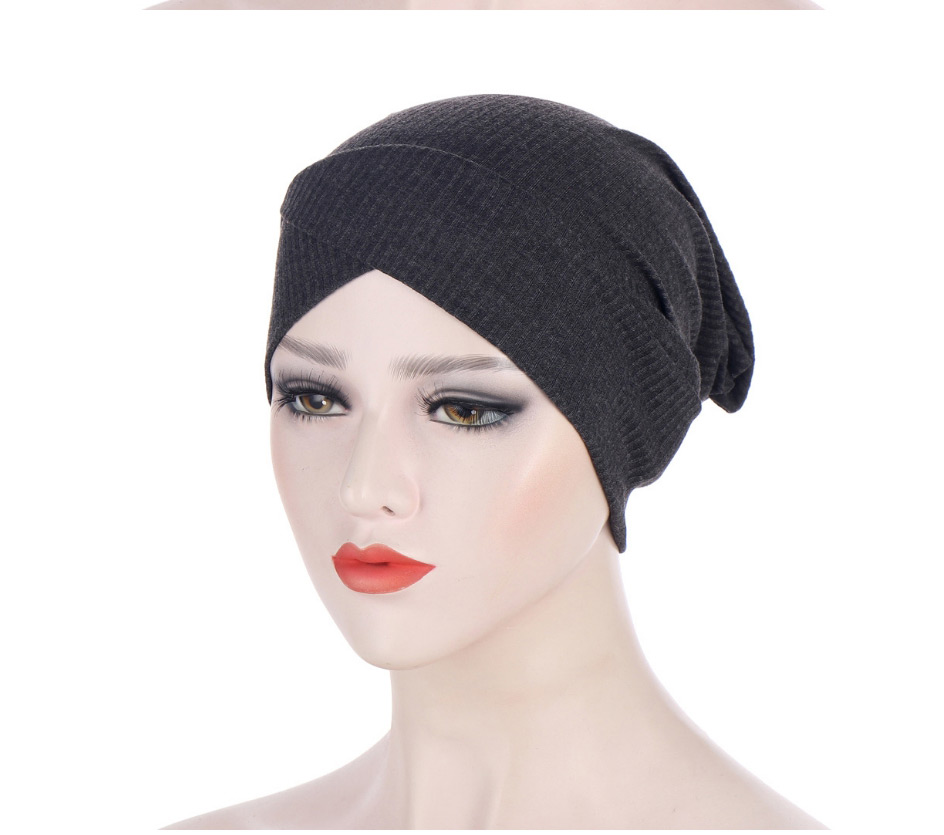 Fashion Wine Red Toothpick Strip Forehead Cross Headscarf Hat,Beanies&Others