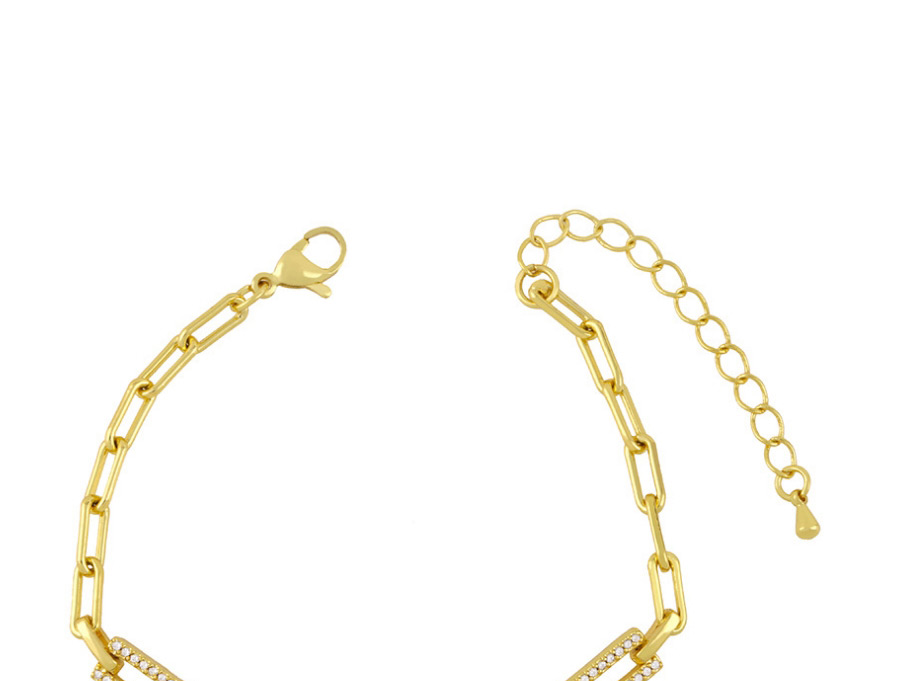 Fashion Pentagram Diamond Snake Letter Inlaid Zircon Chain Geometric Bracelet,Bracelets
