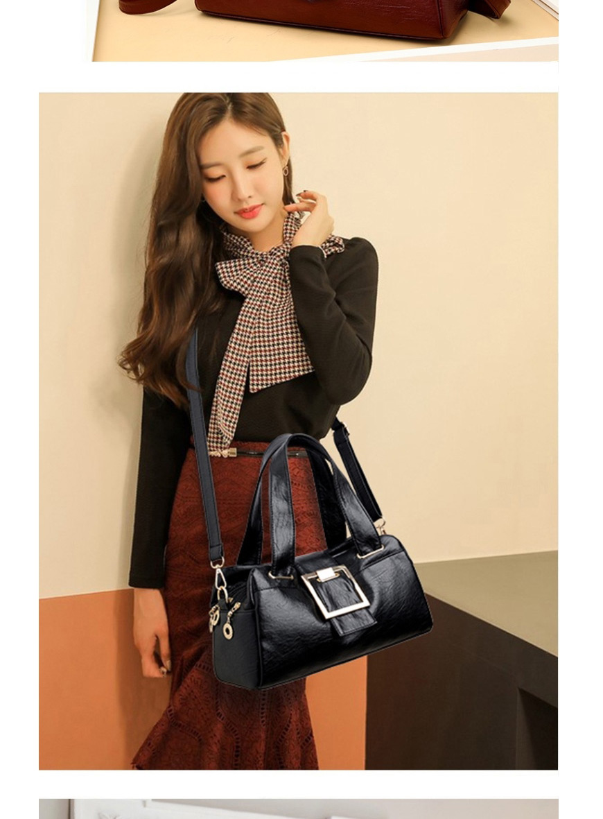 Fashion Yellowish Brown Pu Soft Leather Multi-pocket Large Capacity One-shoulder Messenger Bag,Shoulder bags