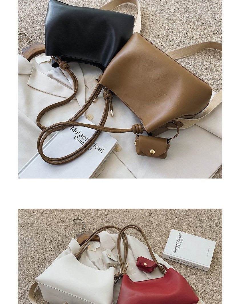 Fashion Black Wide Shoulder Strap Stitching Diagonal One-shoulder Picture Bag,Messenger bags
