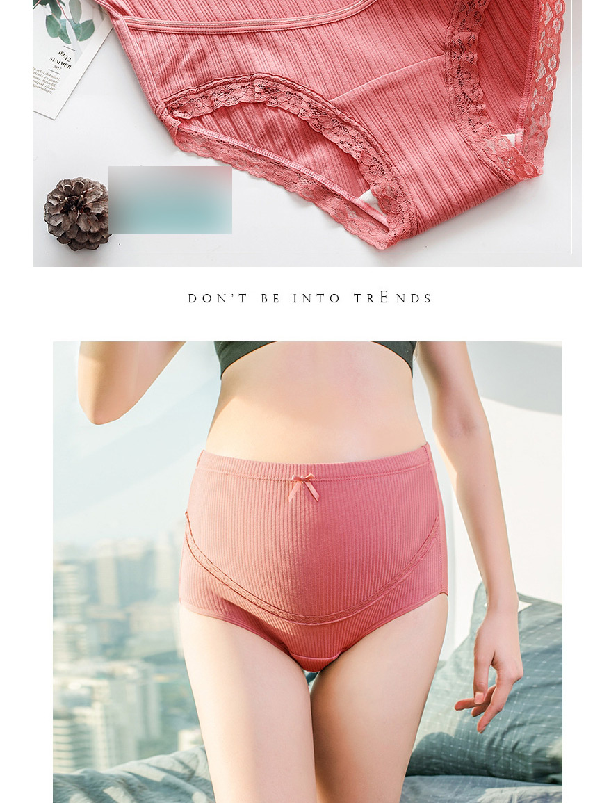 Fashion Color Cotton (lace At The Foot) Pure Cotton Breathable High Waist Belly Support Adjustable Non-marking Pits Maternity Underwear,SLEEPWEAR & UNDERWEAR