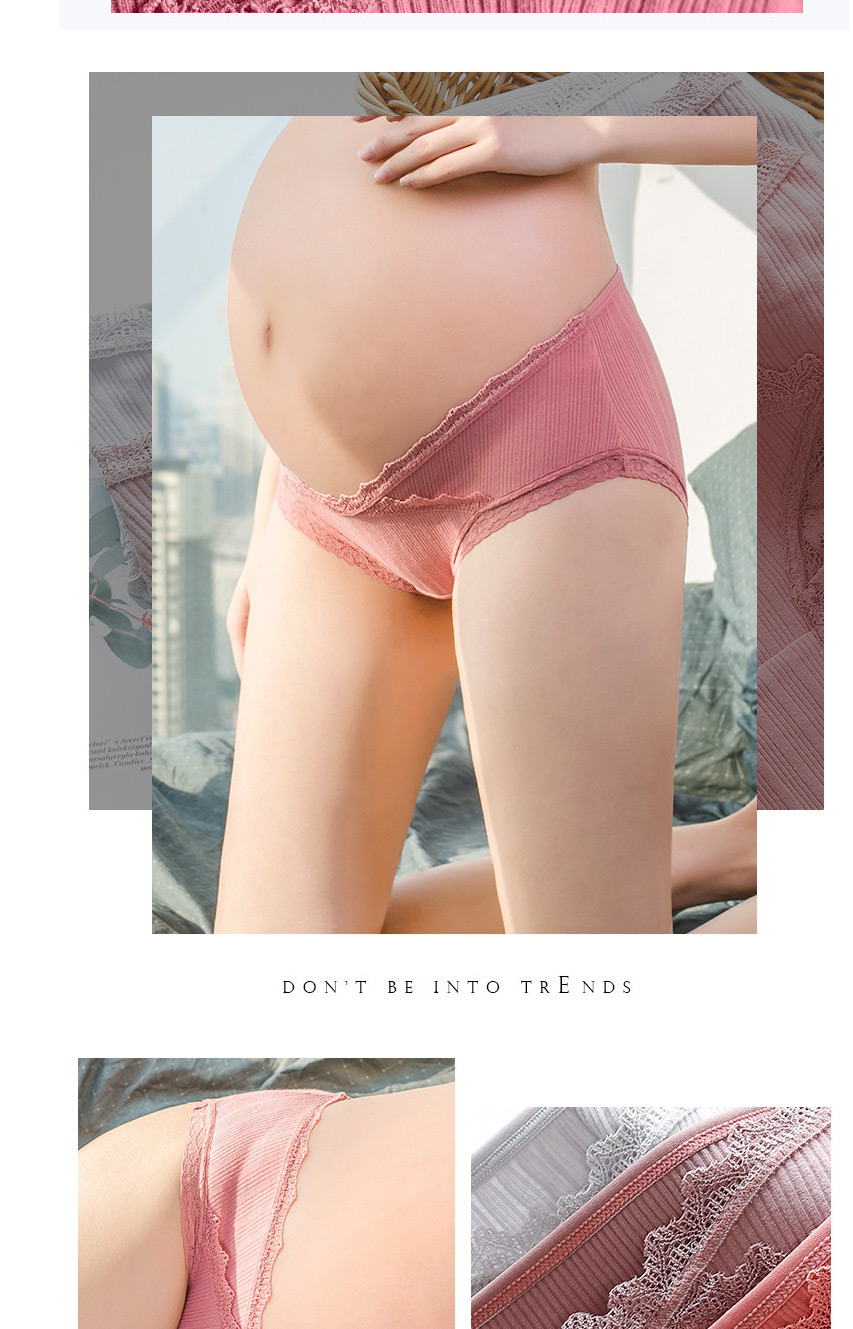 Fashion Sweet Lace Low-waist Cotton Belly Lift Seamless Large Size U-shaped Maternity Panties,SLEEPWEAR & UNDERWEAR