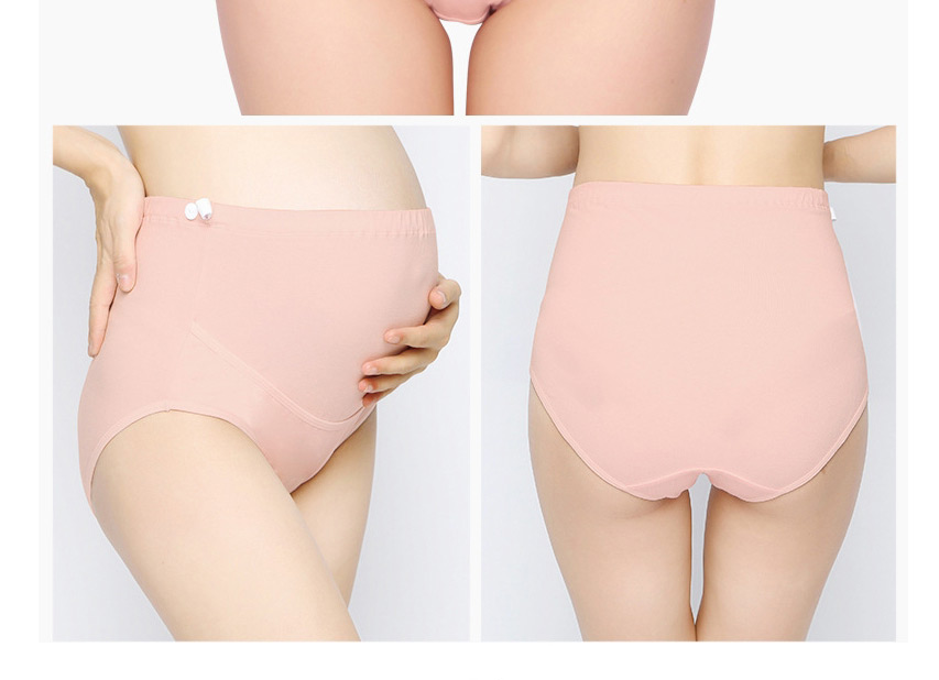 Fashion Pink Cotton Large Size High Waist Belly Support Adjustable Maternity Panties,SLEEPWEAR & UNDERWEAR