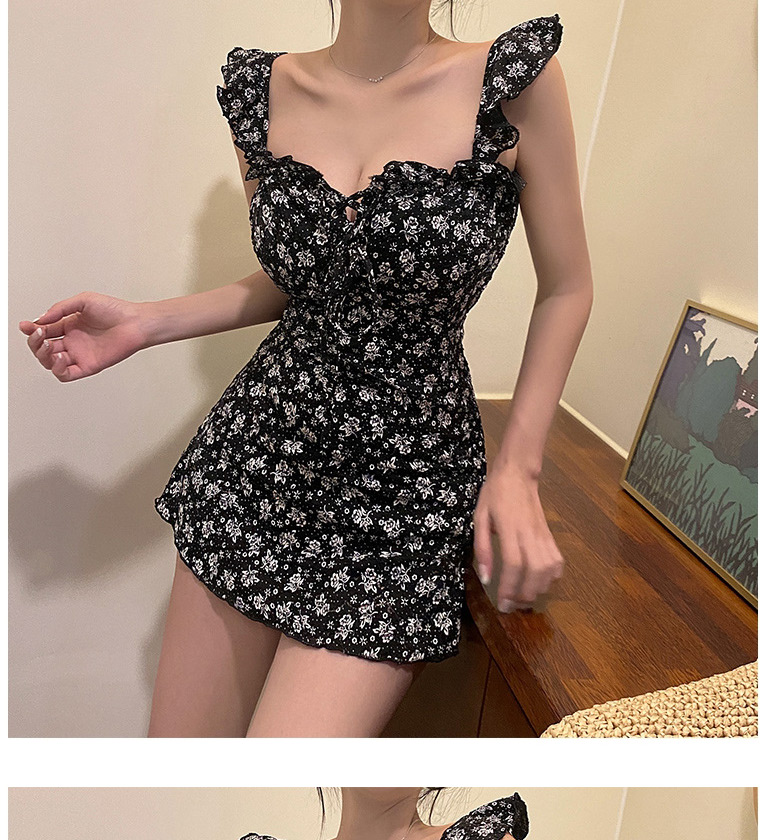 Fashion Printing Printed Fungus Skirt One-piece Swimsuit,One Pieces