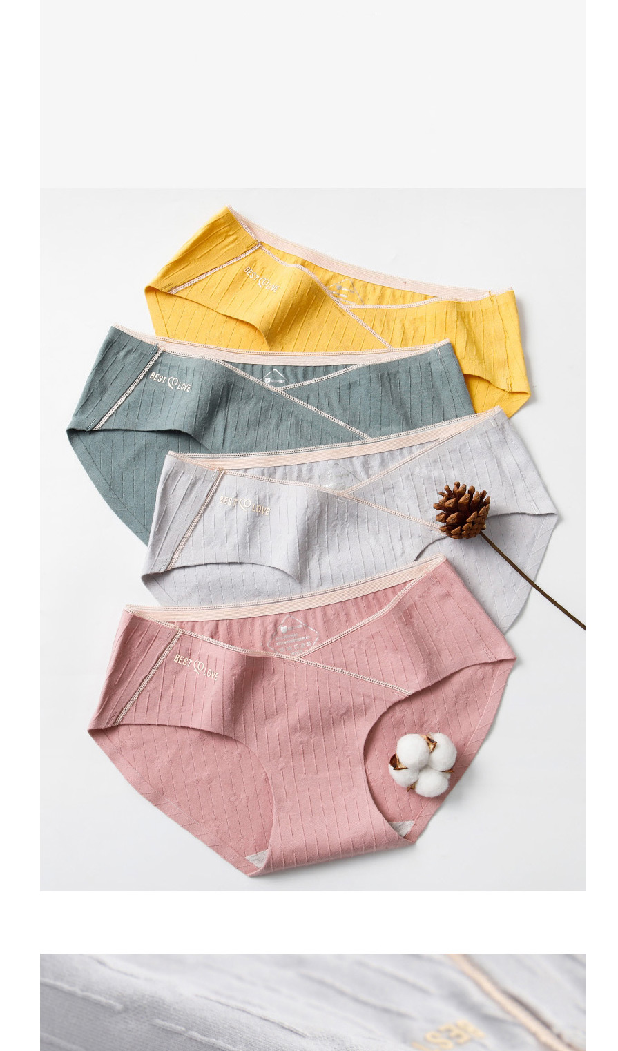 Fashion Taro (stitching Lace) Low-rise Belly Lift Cotton Maternity Panties,SLEEPWEAR & UNDERWEAR