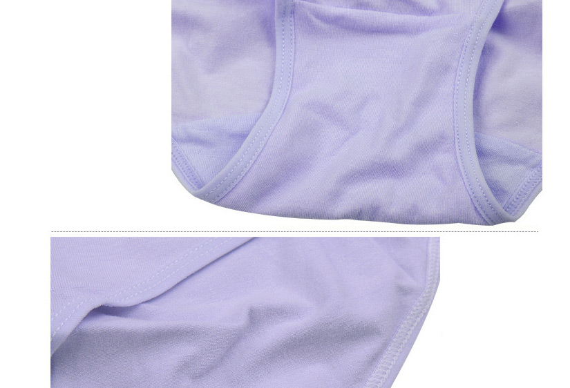 Fashion Navy Blue Wavelet Point Low-rise Cotton Seamless Large Size U-shaped Maternity Panties,SLEEPWEAR & UNDERWEAR