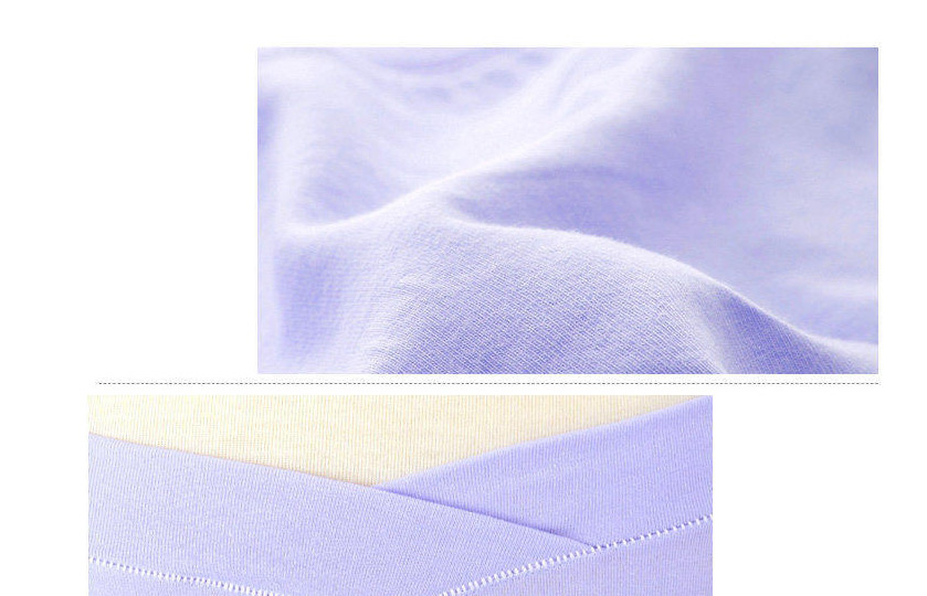 Fashion Big Brown Spots On Skin Color + Purple Spots On Blue Background + Blue Spots On Foundation Large Size U-shaped Pregnant Womens Underwear (three Packs),SLEEPWEAR & UNDERWEAR