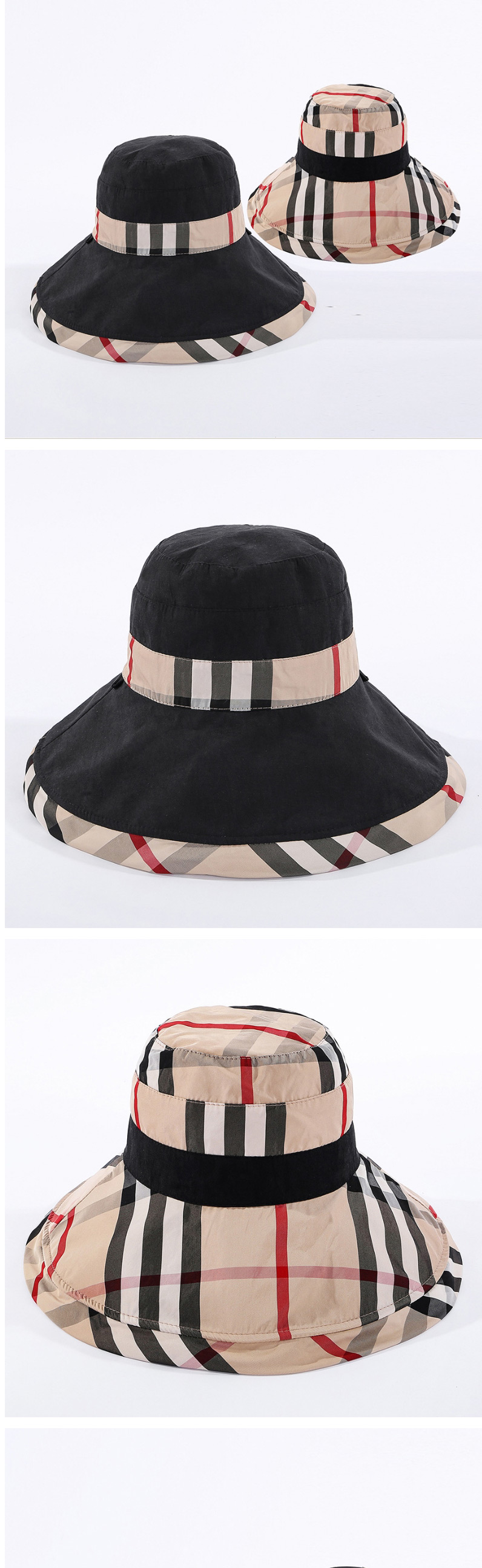 Fashion Beige Babago Color Matching Double-sided Fisherman Hat,Beanies&Others