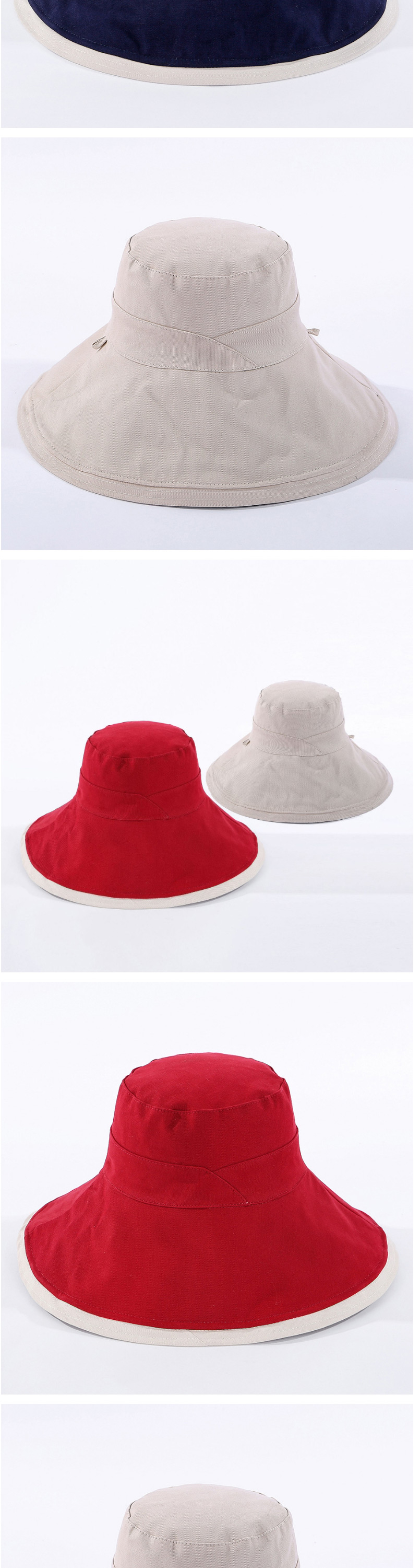 Fashion Red Cotton Double-sided Fisherman Hat,Beanies&Others