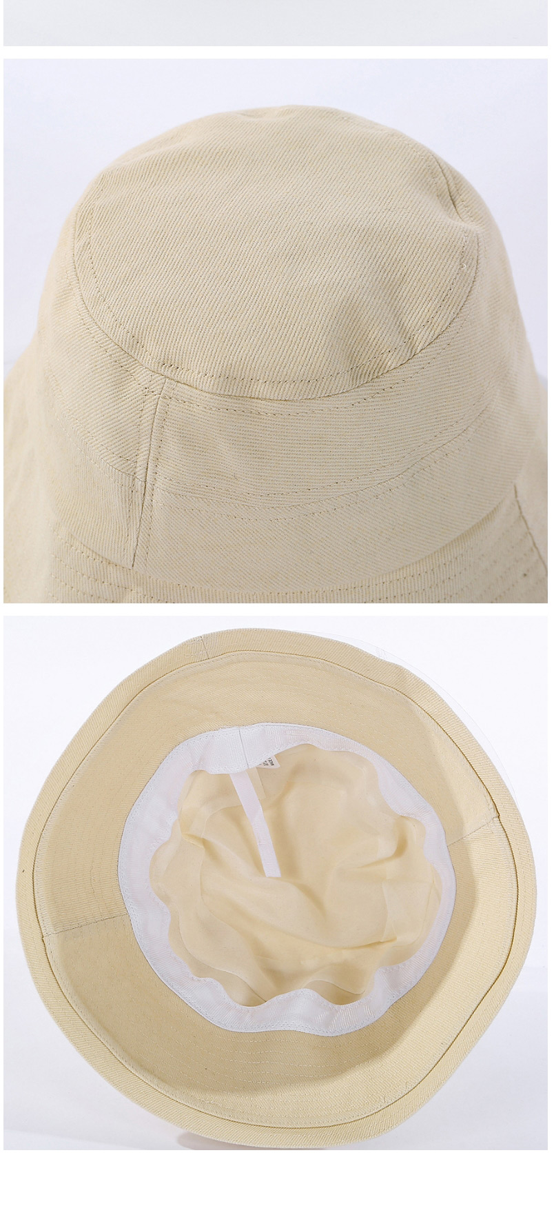 Fashion Khaki Cotton Solid Color Stitching Fisherman Hat,Beanies&Others