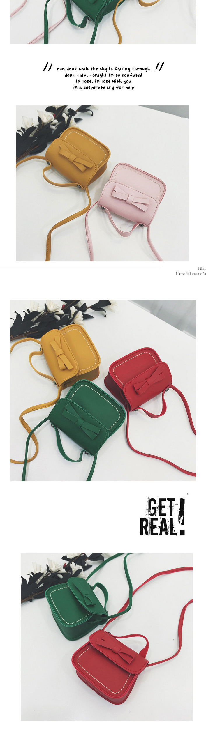 Fashion Green Bowknot Flap Childrens Shoulder Messenger Bag,Shoulder bags