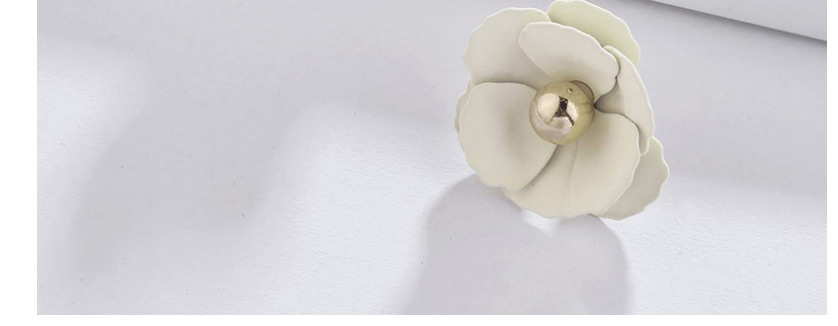 Fashion White Painted Flower Alloy Earrings,Stud Earrings