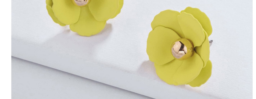 Fashion Fluorescent Color Painted Flower Alloy Earrings,Stud Earrings