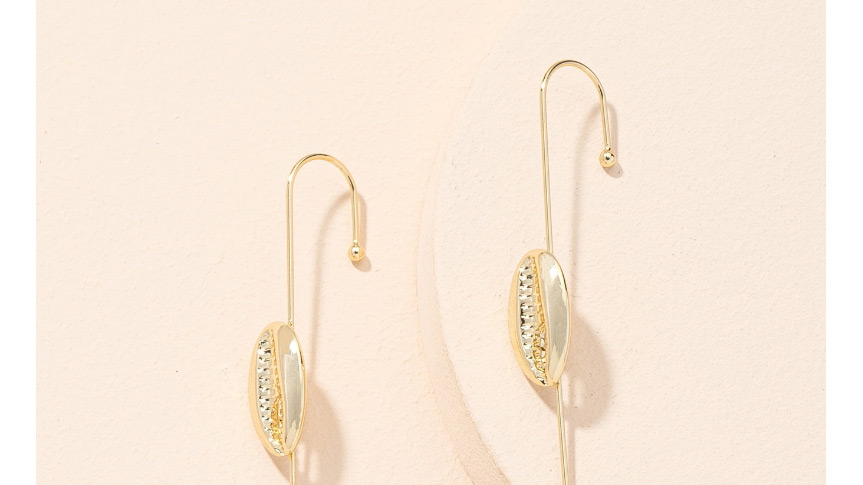 Fashion Gold Color Shell Alloy Ear Bone Clip Earrings,Clip & Cuff Earrings