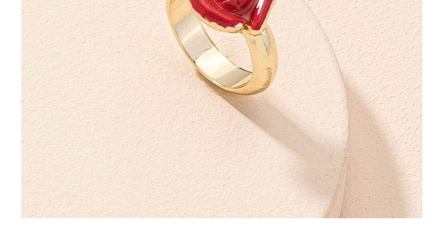Fashion Gold Color Rose Flower Dripping Alloy Ring,Fashion Rings